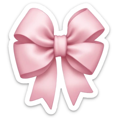Light pink bow sticker