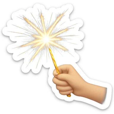 Birthday sparkler sticker