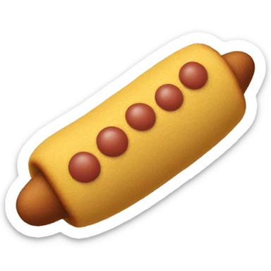 Corndog with a wool sweater sticker