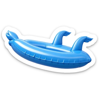 3D render of Water Wings made of shiny inflatable vinyl, visible seam lines, air valve, highly reflective plastic texture, pool toy aesthetic. sticker