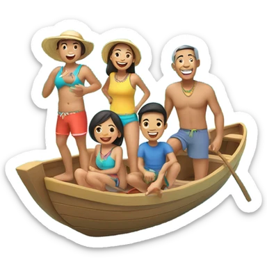 Filipino Family Island Hopping trip sticker