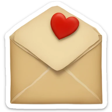 Letter with heart sticker