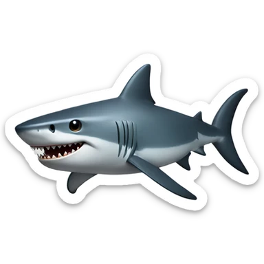 shark with top hat sticker