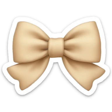 beige bow  sticker