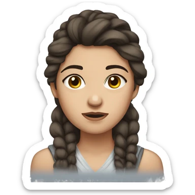 cold girl brunnette very cold sticker