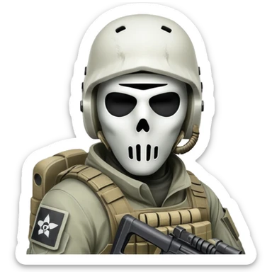 Ghost from Call of duty sticker