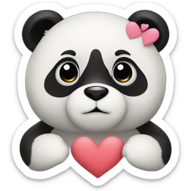A panda saying I love you sticker