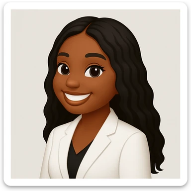 turn the second man in emoji style of the 1st image, match the facial features and match dressing style of the 2nd image, she is wearing white suit side pose sticker