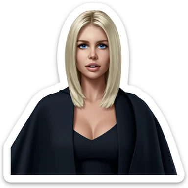 blonde beauty with blue eyes sticker