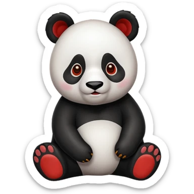 Panda vermelho sticker