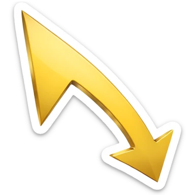 A simple yellow skinny (#EBAA3C) arrow pointing to the right sticker