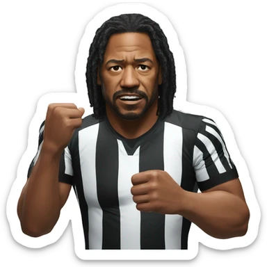 ufc referee herb dean stopping a fight sticker