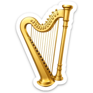 golden lyre sticker