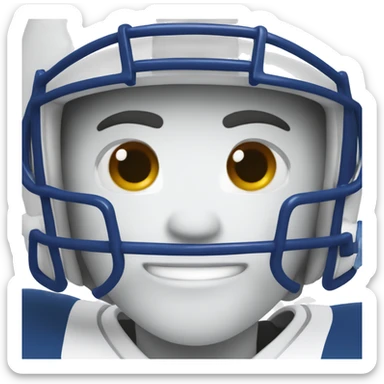 White football player with blue uniform #30 sticker