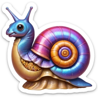 snail + anatomical heart sticker