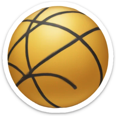 a drawing of a ball in the floor sticker