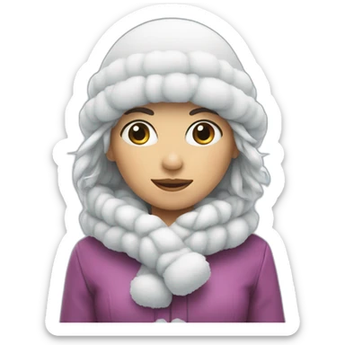 Snow girl sticker
