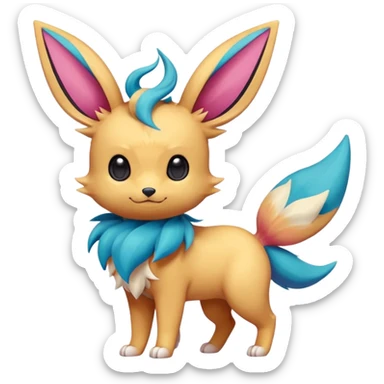 Eeveelution-Cute-Pokémon-fusion full body sticker