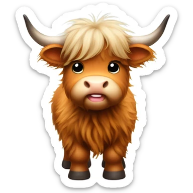 Baby highland cow sticker