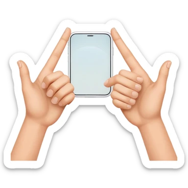 hands making a frame gesture with fingers and thumbs sticker