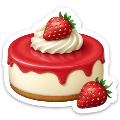 Strawberry cheesecake sticker