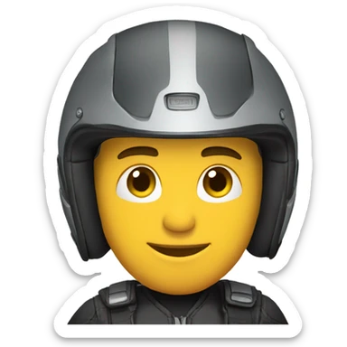 Un homme portant un casque de moto sticker