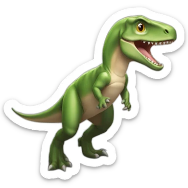 Dauphin sur dinosaure sticker
