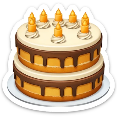 cake with separeated layer pieces sticker