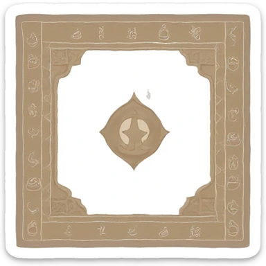 beige muslim prayer mat sticker