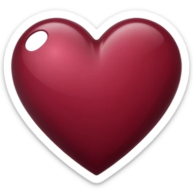 Burgundy heart sticker