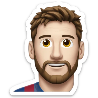 Messi avec un chat qui porte la maillot du Real sticker