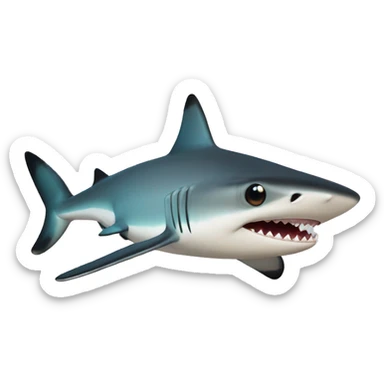 Cute Black tip reef shark sticker