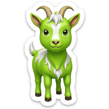 Slime Green goat sticker
