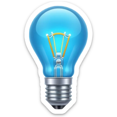 1980s neon light blue lighting lamp sticker