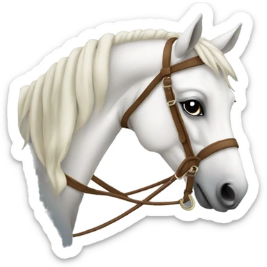 Horse with tack sticker