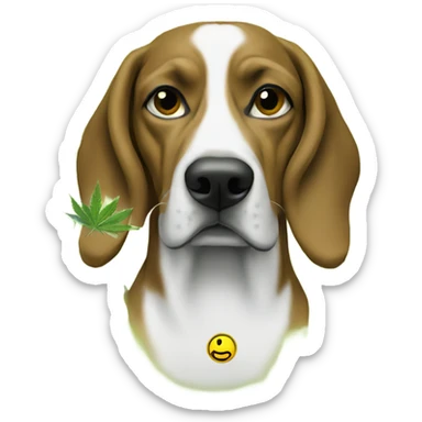 Snoop dog with weed symbols around him sticker