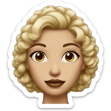 Woman with voluminous and natural lips. Very pretty sticker