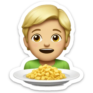 the child doesn't want to eat sticker