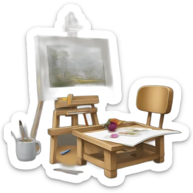 déesee with a painting graphic tool sticker