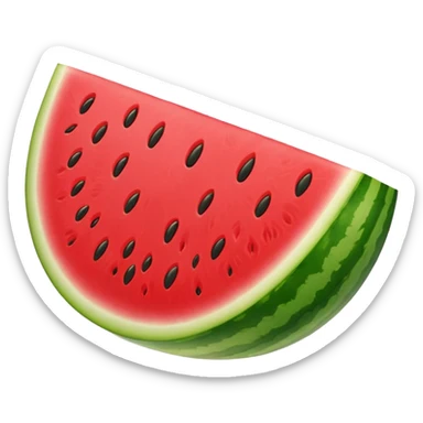 Cartoon Watermelon triangle one slice sticker