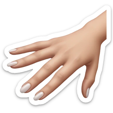 realistic hand with long acrylic nail sticker