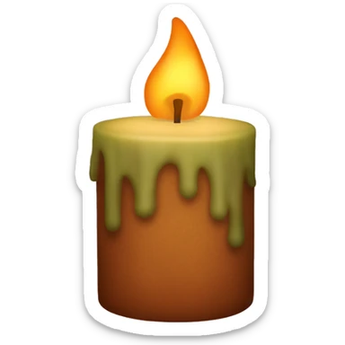 Autumn candle sticker