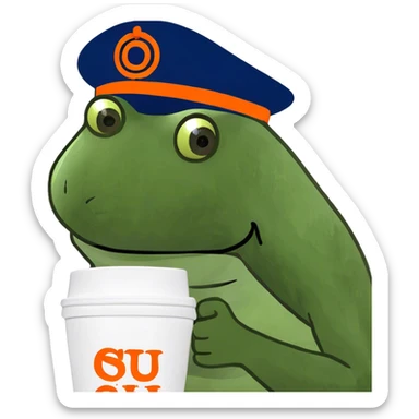 orange hat that says OSU and coffee sticker