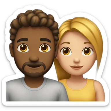 Couple mixte hetero sticker