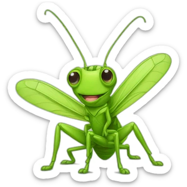 cute grasshopper sticker
