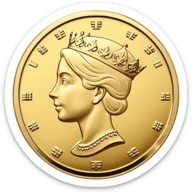 A BRITISH POUND COIN sticker