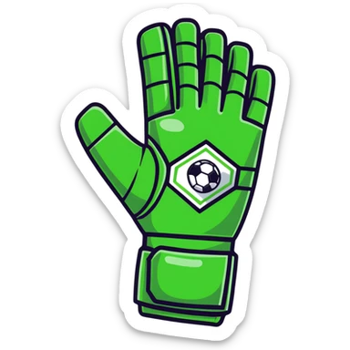 Soccer goalkeeper glove sticker