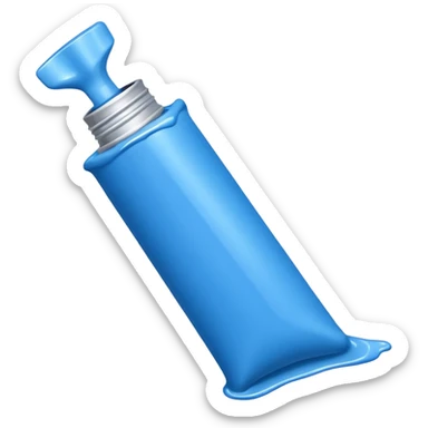 Blue paint tube  sticker