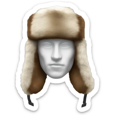 Fur aviador hat sticker
