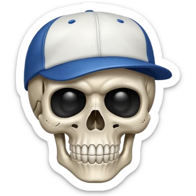Tête de mort avec casquette sticker
